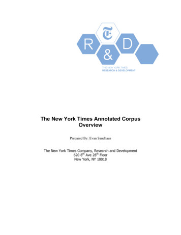 The New York Times Annotated Corpus Overview