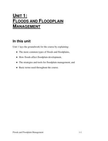 Unit 1: Floods And Floodplain Management - Fema