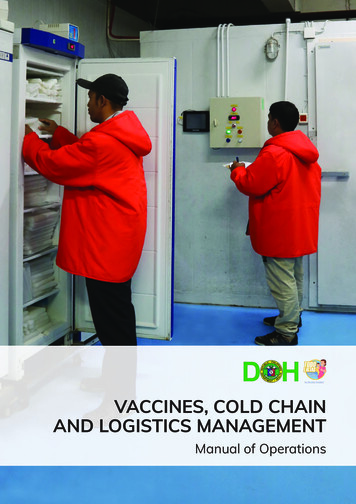 Vaccines, Cold Chain And Logistics Management
