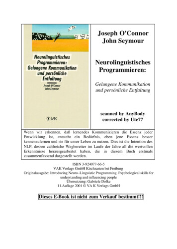 Joseph O'Connor John Seymour Neurolinguistisches Programmieren