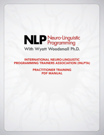 NLP Practitioner Training PDF Manual - Hypno-University