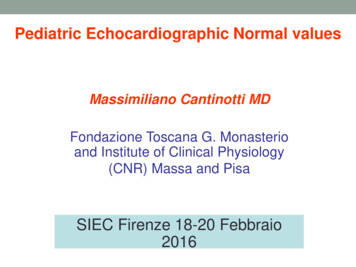 Pediatric Echocardiographic Normal Values - ZENIX