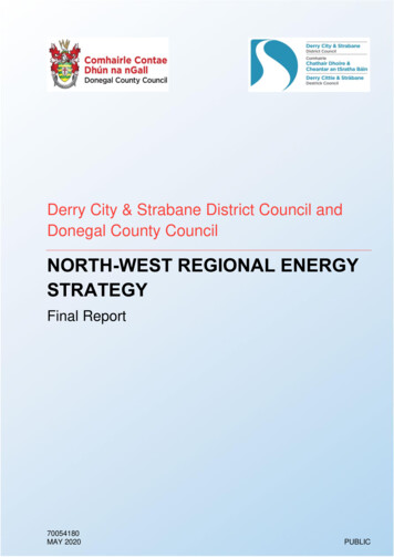 NORTH-WEST REGIONAL ENERGY STRATEGY - Center For Competitiveness