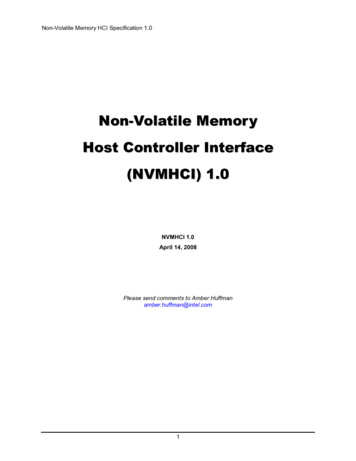 Non-Volatile Memory Host Controller Interface - NVM Express