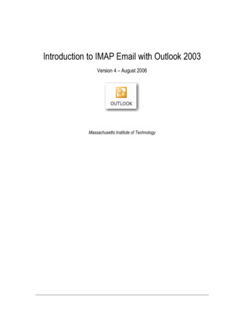 Introduction To IMAP Email With Outlook 2003