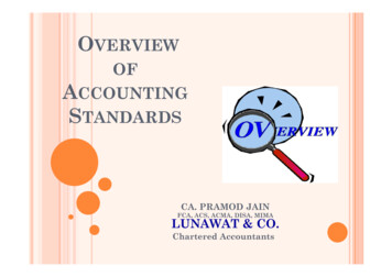 OVERVIEW OF ACCOUNTING STANDARDS - Lunawat