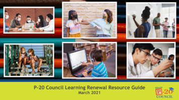 P-20 Council Learning Renewal Resource Guide - Illinois
