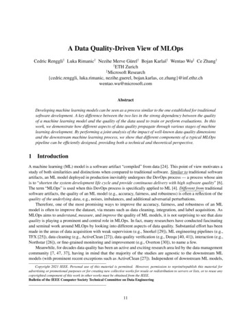 A Data Quality-Driven View Of MLOps - IEEE Computer Society