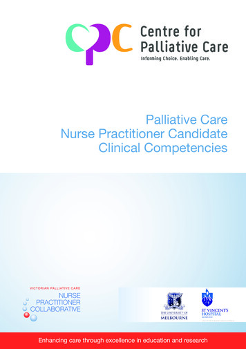 Palliative Care Nurse Practitioner Candidate Clinical Competencies