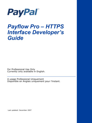 Payflow Pro - HTTPS Interface Developer's Guide