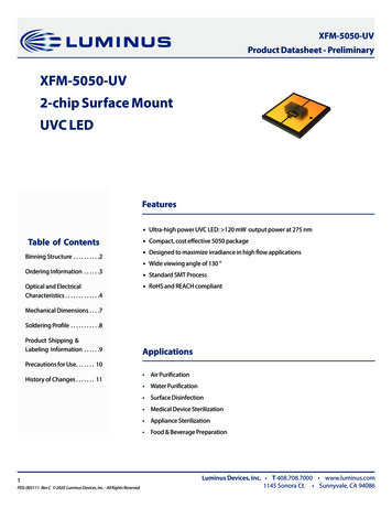 XFM-5050-UV 2-chip Surface Mount UVC LED