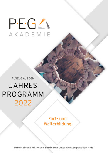 Auszug Aus Dem Jahres Programm 2022 - P.e.g.