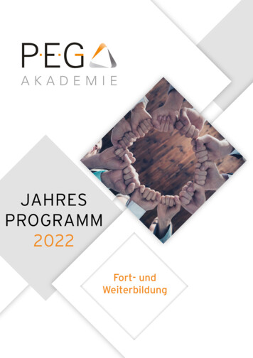 JAHRES PROGRAMM 2022 - Peg-einfachbesser.de