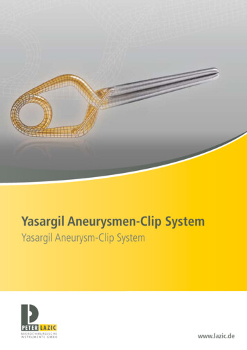 Yasargil Aneurysmen-Clip System - Promedika