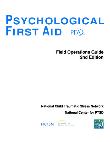 PSYCHOLOGICAL FIRST AID - Veterans Affairs
