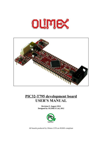 PIC32-T795 Development Board USER'S MANUAL - OLIMEX LTD