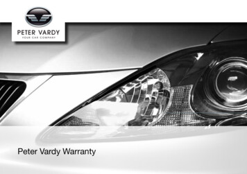 Peter Vardy Warranty - MotorAdmin