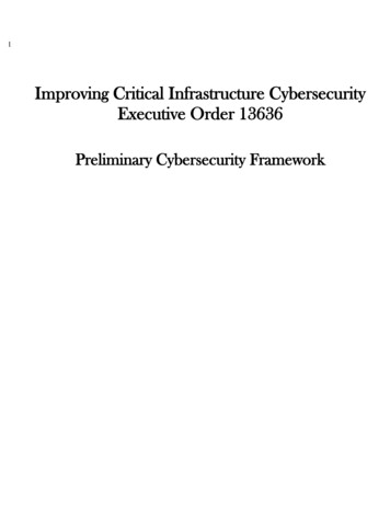 Improving Critical Infrastructure Cybersecurity Executive Order . - NIST
