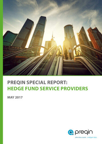 Preqin Special Report Hedge Fund Service Providers May 2017