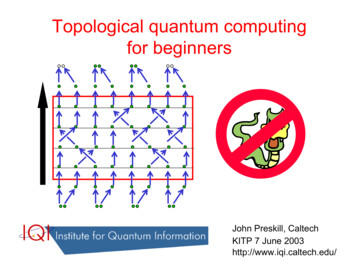 Topological Quantum Computing For Beginners - UC Santa Barbara