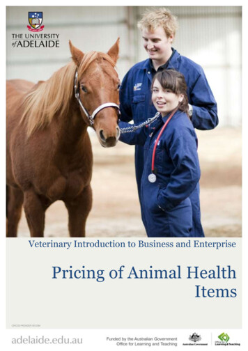 Pricing Of Animal Health