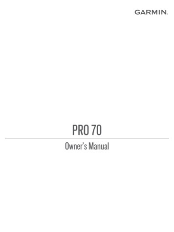 Owner's Manual PRO 70 - Garmin