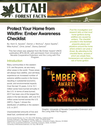 Protect Home Wildfire Ember Awareness - Utah State University