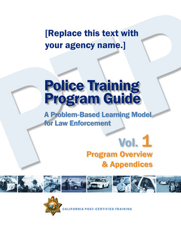 Police Training Program Guide - California
