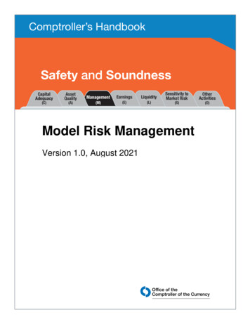 Model Risk Management - Office Of The Comptroller Of The Currency