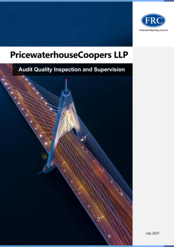 PricewaterhouseCoopers LLP - Financial Reporting Council