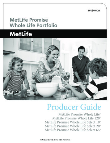 MetLife Promise Whole Life Portfolio
