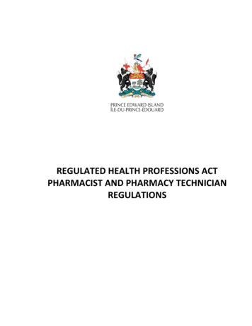 Pharmacist And Pharmacy Technician Regulations
