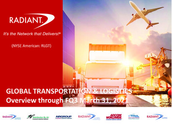 GLOBAL TRANSPORTATION & LOGISTICS Overview Through FQ3 March 31, 2021
