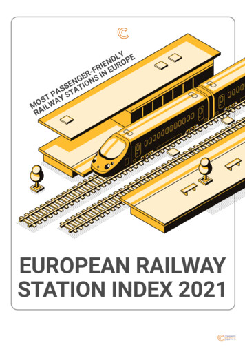 STATION INDEX 2021 EUROPEAN RAILWAY - Consumer Choice Center
