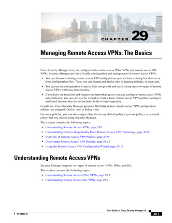 Managing Remote Access VPNs: The Basics