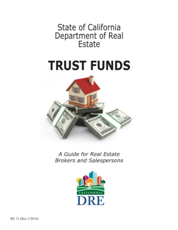 Trust Funds - A Guide For Real Estate Brokers And Salespersons