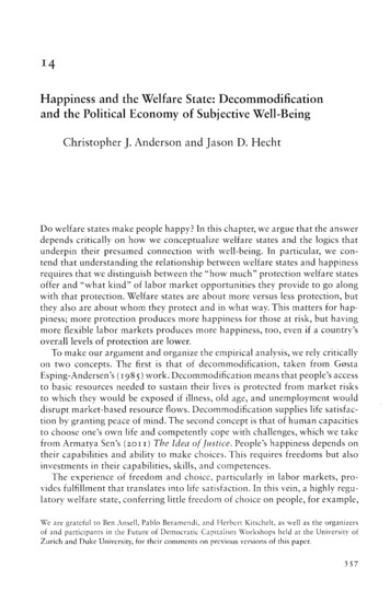Happiness And The Welfare State: Decommodification And The Political .
