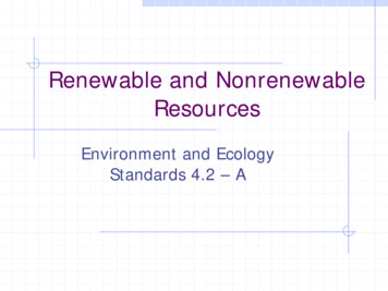 Renewable And Nonrenewable Resources Notes - Whsd 