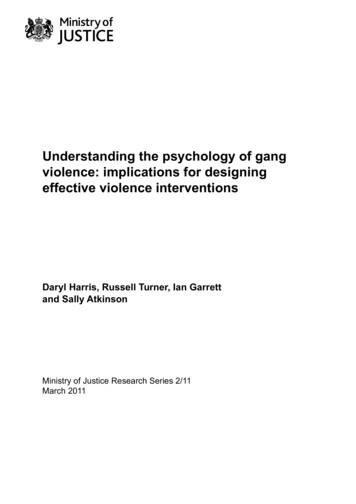 Understanding The Psychology Of Gang Violence: Implications For .