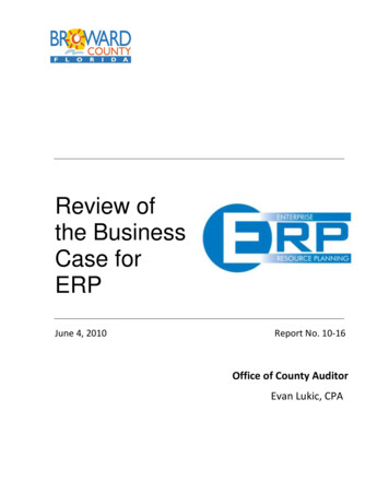 Review Of The Business Case For ERP - Broward County, Florida