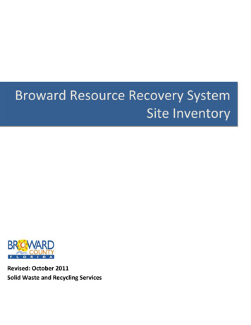 Broward Resource Recovery System Site Inventory