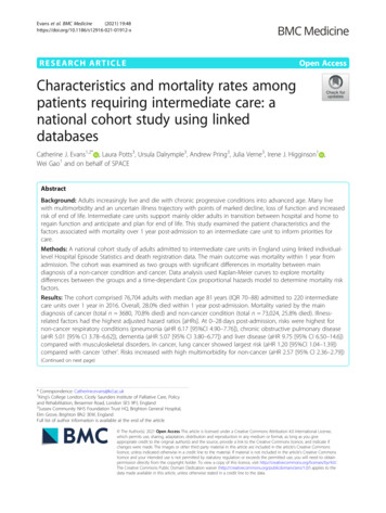 Characteristics And Mortality Rates Among Patients Requiring .