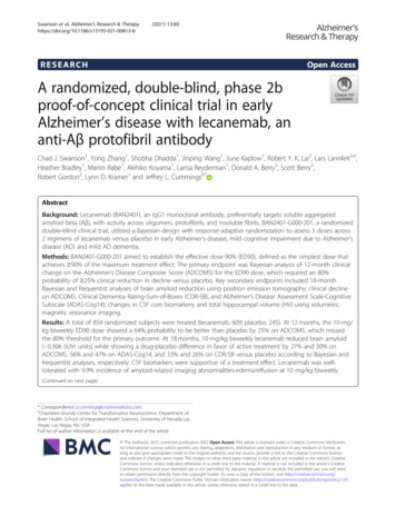 A Randomized, Double-blind, Phase 2b Proof-of-concept Clinical Trial In .