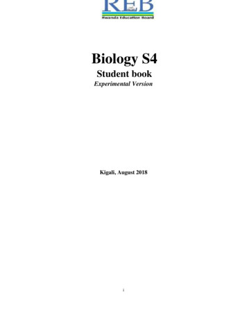 Biology S4 - Rwanda Education Board