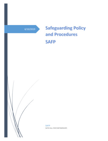 Safeguarding Policy And Procedures - WordPress 