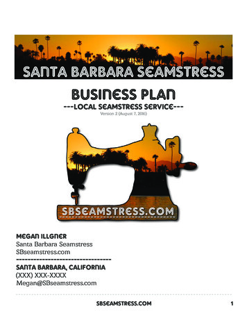 Business Plan - Santa Barbara Seamstress
