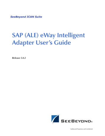 SAP (ALE) EWay Intelligent Adapter User's Guide - Oracle