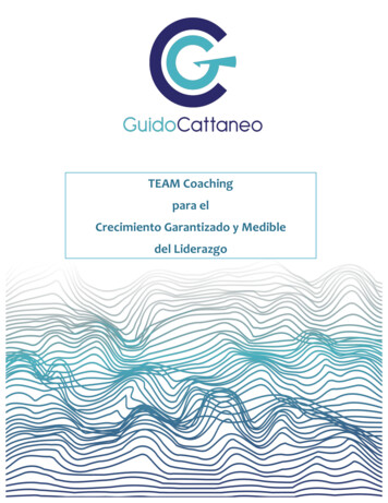 TEAM Coaching Para El Crecimiento Garantizado Y . - Guido Cattaneo