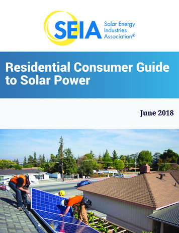 Residential Consumer Guide To Solar Power - SEIA
