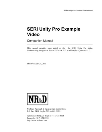 SERI Unity Pro Example Video - Niobrara